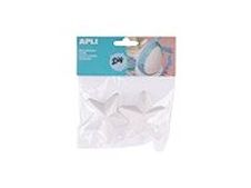 Apli - 2 Etoiles à décorer - polystyrène - diamètre  7,5 cm 