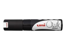 UNI CHALK - Marqueur craie - pointe biseau large - noir