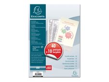 Exacompta - 50 pochettes de perforées - A4  - polypropylène 