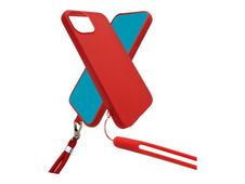 JAYM POP - Coque de protection + tour de cou pour iPhone 14 - rouge