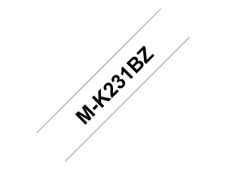 Brother MK231BZ - Ruban d'étiquettes auto-adhésives - 1 rouleau (12 mm x 8 m) - fond blanc écriture noire