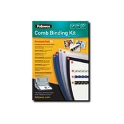 043859514731-Fellowes - kit de démarrage de reliure A4 (21 x 29,7 cm) - pour 20 dossiers avec anneaux plastique 6mm (x5), 8mm (x10), 12mm (x5)-Avant-1