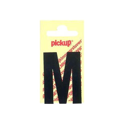 8711234241122-Pickup - Étiquette autocollante - 150 mm - Lettre M - noir mat-Avant-0