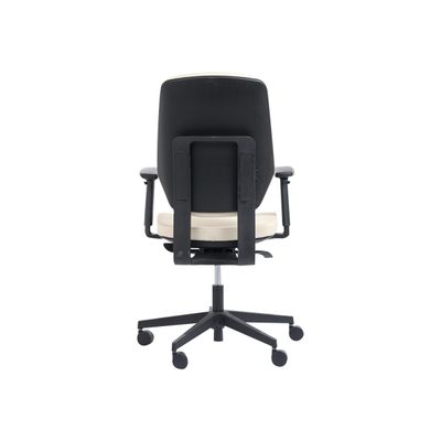 3760185029339-Fauteuil de bureau ROMEO - accoudoirs en option - beige, base noire-Arrière-11