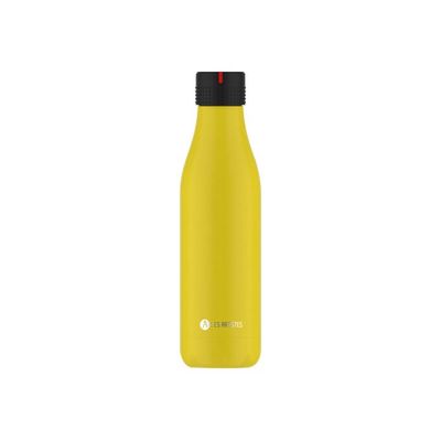 3614300042379-Les Artistes Paris - Gourde Bouteille isotherme 500 ml - jaune - acier inoxydable-Avant-0