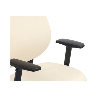 3760185029339-Fauteuil de bureau ROMEO - accoudoirs en option - beige, base noire-Gros plan-7