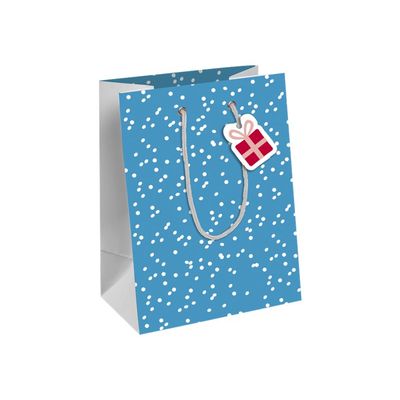 5033601004998-Clairefontaine - Sac cadeau - pingouins blanc - 21,5 cm x 10,2 cm x 25,3 cm-Angle gauche-0