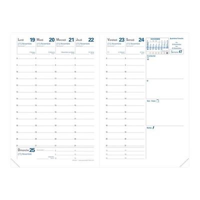 3371010182107-Agenda Impala Affaires - 1 semaine sur 2 pages - 10 x 15 cm - disponible dans différentes couleur-Avant-2