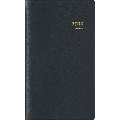0400000700212-Agenda de poche spiralé Genova Interplan - 1 semaine sur 2 pages - 8,9 x 16 cm - noir - Brepo-P_70021_1-0