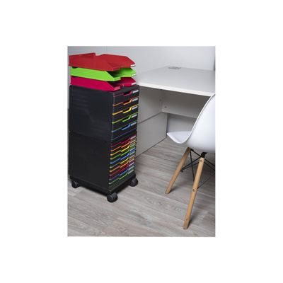 9002491326714-Exacompta Office - Roulettes pour armoire à tiroirs - noir-Angle droit-7