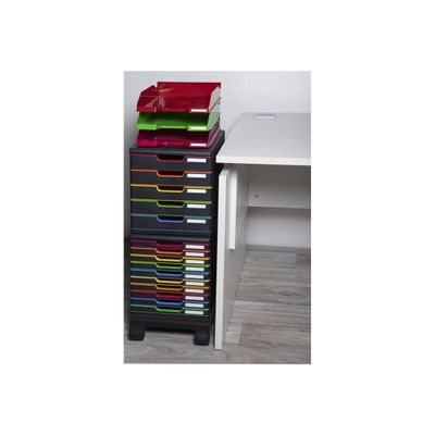 9002491326714-Exacompta Office - Roulettes pour armoire à tiroirs - noir-Angle droit-6