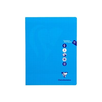 3329683033271-Clairefontaine Mimesys - Cahier polypro de travaux pratiques (TP) - 24 x 32 cm - 80 pages - grands carreaux (Seyes)/uni - disponible dans-Avant-0