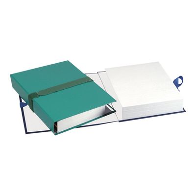 3130632006334-Exacompta - 10 Chemises extensibles 1 rabat à sangle scratch - vert foncé-Angle gauche-1