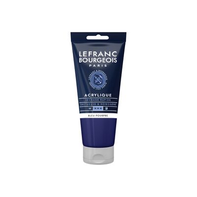 3013643003489-Lefranc Bourgeois - Peinture acrylique - bleu violet - 80 ml-Avant-0