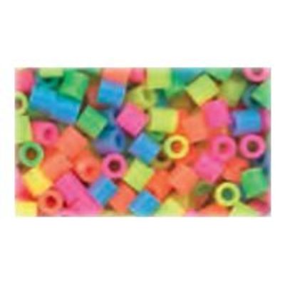 3471057311024-PERLOU - 3000 perles à repasser  - 5 mm - assortiment de couleurs fluorescentes-Gros plan-0