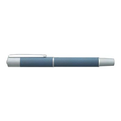 3219911740227-Daniel Hechter Media Relief - Stylo plume - micro-gravure bleu et attributs satinés-Angle gauche-0