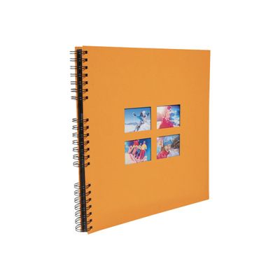 3130630151173-Exacompta Milano - Album photos 32 x 32 cm - 60 pages - orange-Angle gauche-1