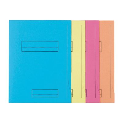3130638332000-Exacompta Super 210 - 250 Chemises 2 rabats - 160 gr - couleurs assorties (5 paquets de 50 chemise-Avant-2