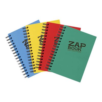 3329680083538-Clairefontaine Zap Book - Bloc dessin - 160 feuilles - A6 - 80 gr - blanc-Avant-0