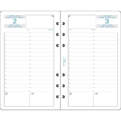 3660942001397-Exacompta Exatime 17 - Recharge pour organiseur - 1 jour par page - 1er semestre - 10,5 x 17,2 cm--0