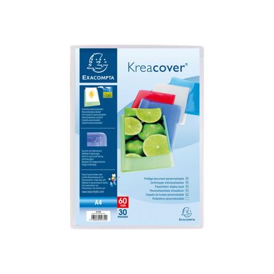 3130630057390-Exacompta KreaCover - Porte vues personnalisable - 60 vues - A4 - disponible dans différentes cou-Avant-3