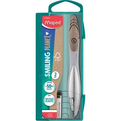 3154141995910-Maped Smiling Planet - Coffret compas Study mine 2 mm - 50% en fibre de bois--0