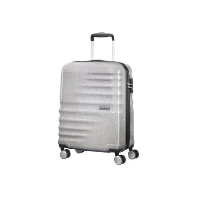 5414847842368-American Tourister Wavebreaker - valise à coque rigide 55 cm - argent brillant-Angle droit-1