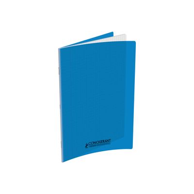 3020120014364-Conquérant Classique - Cahier polypro 24 x 32 cm - 48 pages - grands carreaux (Seyes) - bl-Angle gauche-0