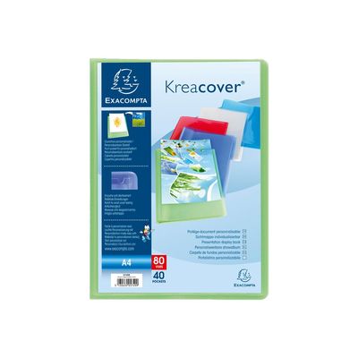 3130630057499-Exacompta KreaCover - Porte vues personnalisable - 80 vues - A4 - disponible dans différentes cou-Avant-3