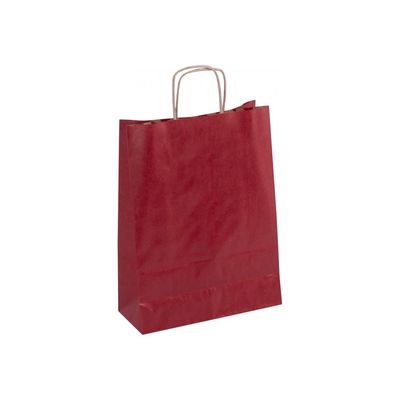 3270241020120-Apli - Sac kraft - poignées -35 x 16 x 40 cm - rouge-Angle droit-0