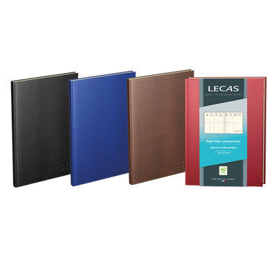 3147281211309-Agenda Lecas Lézard - 1 semaine sur 2 pages - 21 x 27 cm - disponible dans différentes couleurs--0