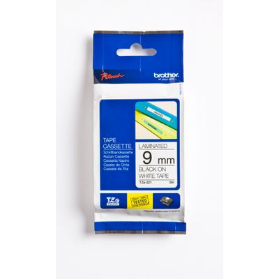 4977766052252-Brother TZe221 - Ruban d'étiquettes auto-adhésives - 1 rouleau (9 mm x 8 m) - fond blanc écriture no--0