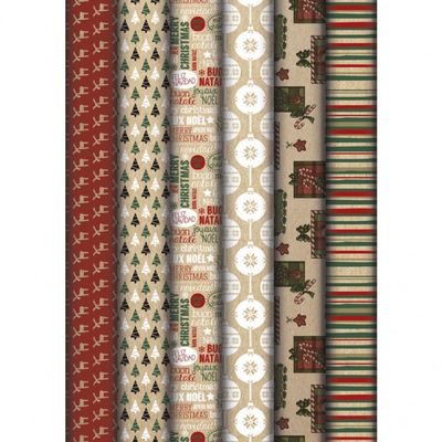 3065502237993-Clairefontaine - Papier cadeau - 70 cm x 2 m - 60 g/m² - différents motifs Noël--0