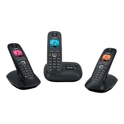 4250366841229-Gigaset A540 Trio - téléphone sans fil + 2 combinés supplémentaires - noir-Avant-0