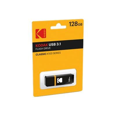 3126170147561-Kodak K103 - Clé USB 128 Go - USB 3.0 - noir, jaune-Angle gauche-2