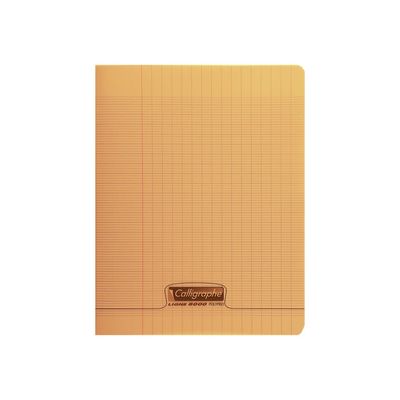 3210330183480-Calligraphe 8000 - Cahier polypro 17 x 22 cm - 192 pages - grands carreaux (seyès) - orange-Avant-0