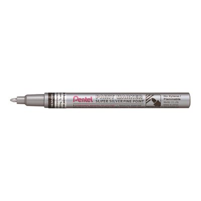 0884851016874-Pentel Paint Super - Marqueur permanent - pointe fine - argent-Angle gauche-0