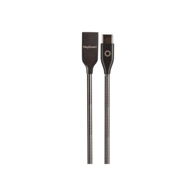3662277030295-KeyOuest - Câble USB-C vers USB-C - 1.2 m - gris chromé-Avant-0