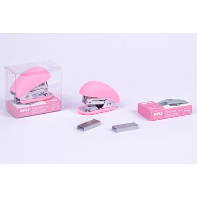 8410782184089-Apli Nordik - Agrafeuse 24/6 - rose pastel--0