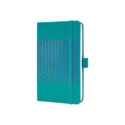 4004360795923-Agenda Sigel Jolie - 1 semaine sur 2 pages 2 A6 - 95 x 150 mm - 174 pages - bleu scintillant-Angle droit-0
