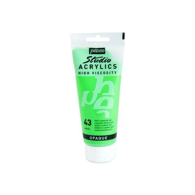 3167868310430-Pebeo Studio Acrylics - Peinture acrylique - vert cadmium - 100 ml-Avant-0
