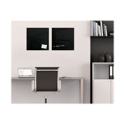 4004360887741-Sigel Artverum - Tableau magnétique en verre - 48 x 48 cm - noir-Avant-5