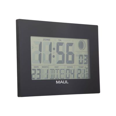 4002390076395-MaulFlow - Horloge digitale murale et de table - noir-Angle gauche-1