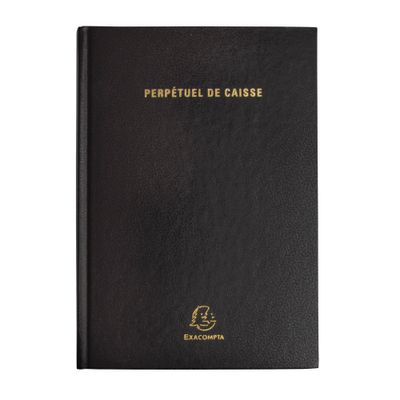 3130630389712-Agenda Perpétuel de Caisse - 1 jour par page - 14,8 x 21 cm - noir - Exacompta--0