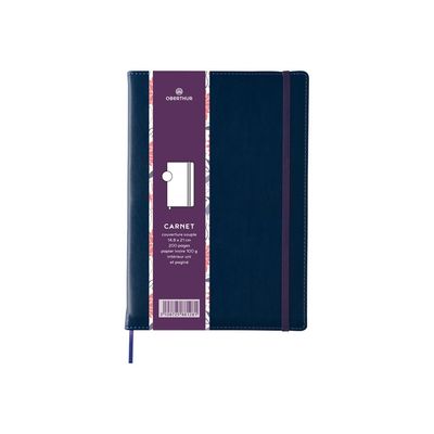3108725881281-Oberthur Carmen - Carnet de notes souple A5 - uni - bleu-Avant-0