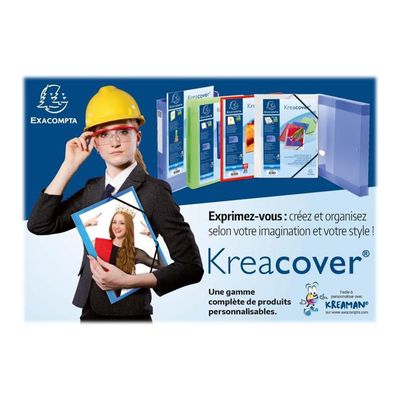 3130630057499-Exacompta KreaCover - Porte vues personnalisable - 80 vues - A4 - disponible dans différentes cou-Avant-5