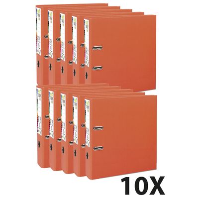 3130632533441-Exacompta Prem'Touch - 10 Classeurs à levier - Dos 80 mm - A4 Maxi - pour 600 feuilles - orange--0