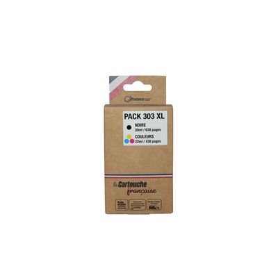 3662545016365-Cartouche compatible HP 303XL - Pack de 2 - noir, cyan, magenta, jaune - La cartouche Française--0
