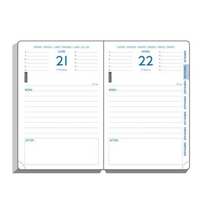 3660942072151-Agenda Work&After Sumatra - 1 jour par page - 10 x 15 cm - disponible dans différentes couleurs - Exac--3