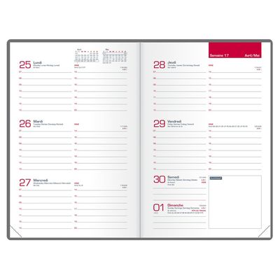 3147280218965-Agenda Oxford Mode - 1 semaine sur 2 pages - 10 x 15 cm - bleu clair - Hamelin--3